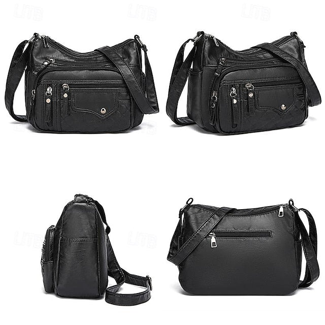 Leder Mehrere frauen mit Tasche Gesteppte Crossbody Faux