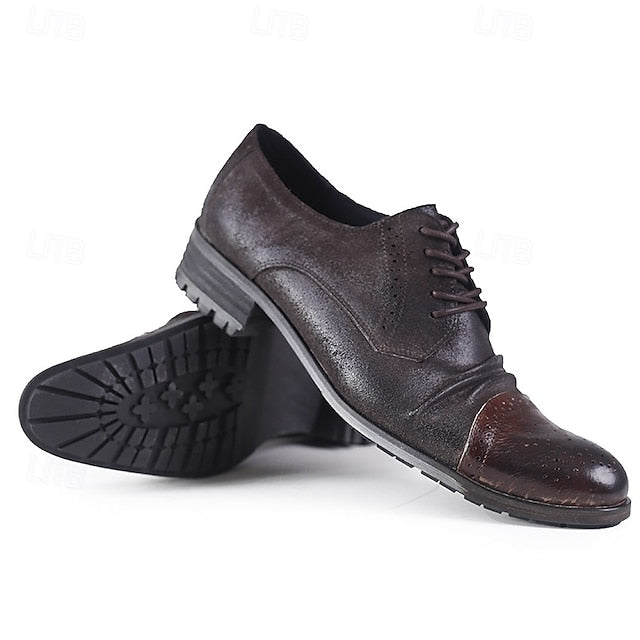 Genuine Oxford Leather Vintage – Men's Brogue Shoes