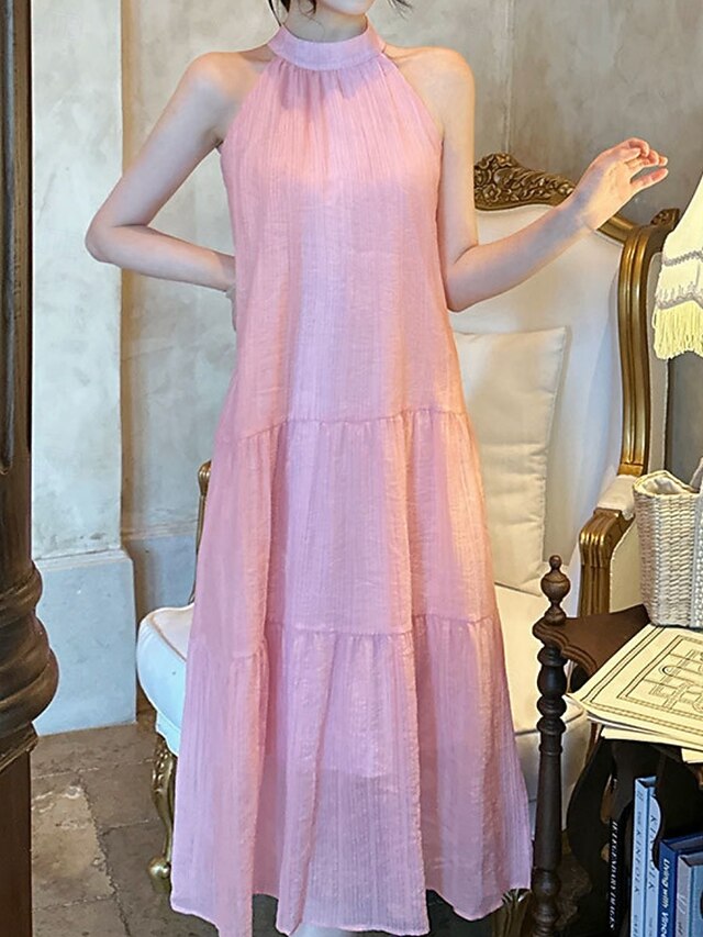 Women's Maxi Dress A Line Dress Summer Dress Halter Dress