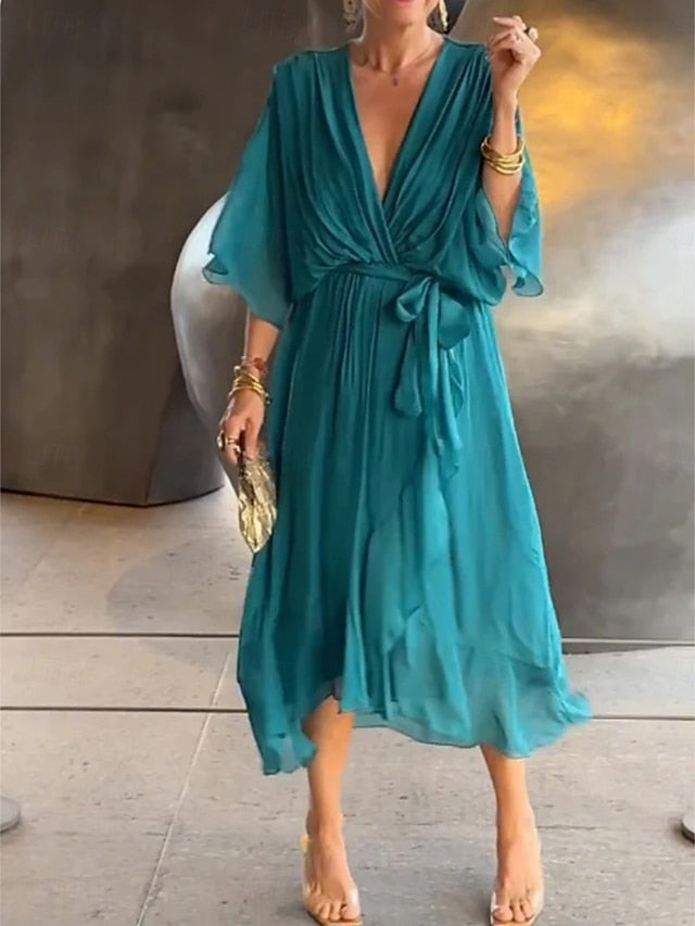Women's Midi Dress Cocktail Dress Wedding Guest Dress