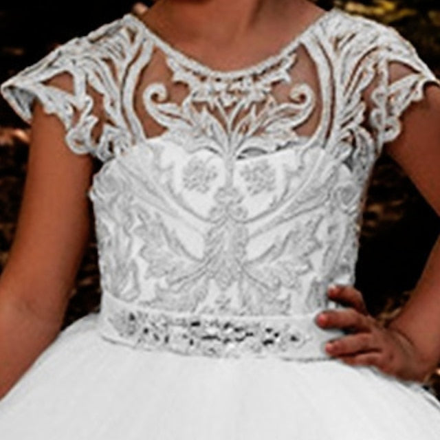 Flower Kids Colored Girl Girls' Dress Solid Floral