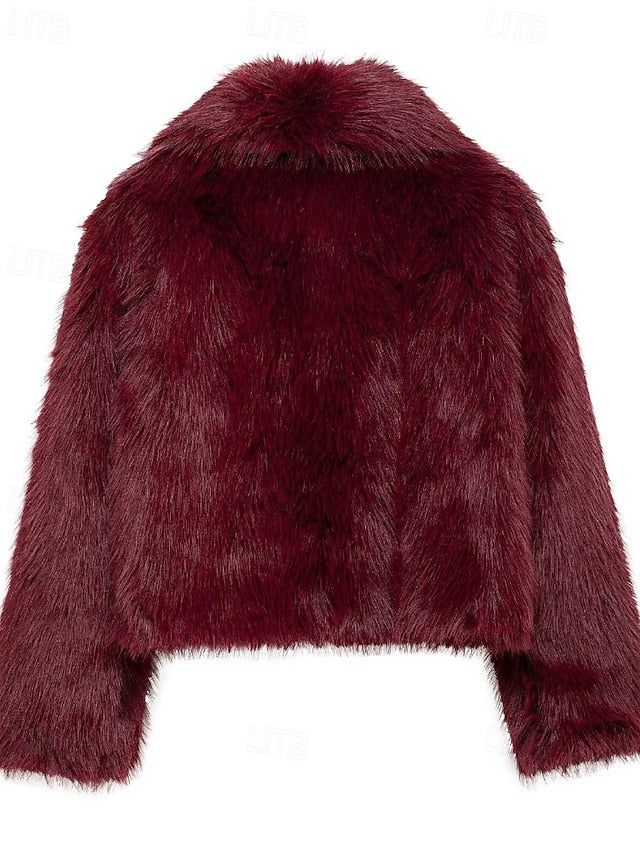 Comfortable Fur Coat Faux Women's Furs Warm Leathers