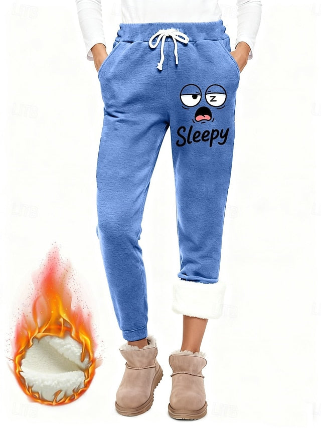 Women's Sweatpants Fleece Pants Slacks Vacation Fashion
