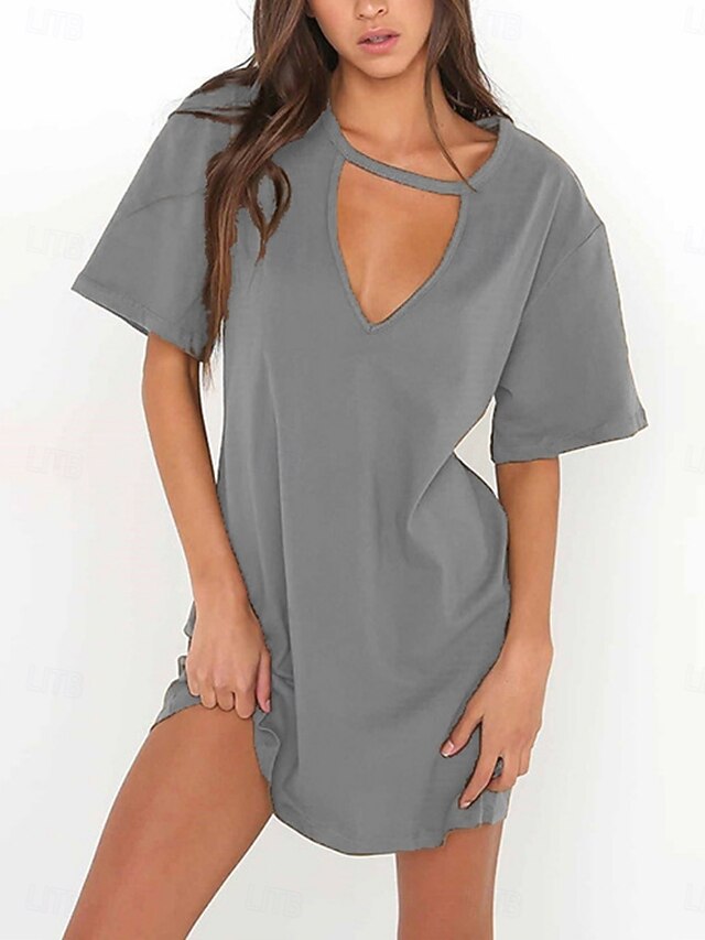 Women's Mini Dress T Shirt Dress Tee Dress Summer Dress