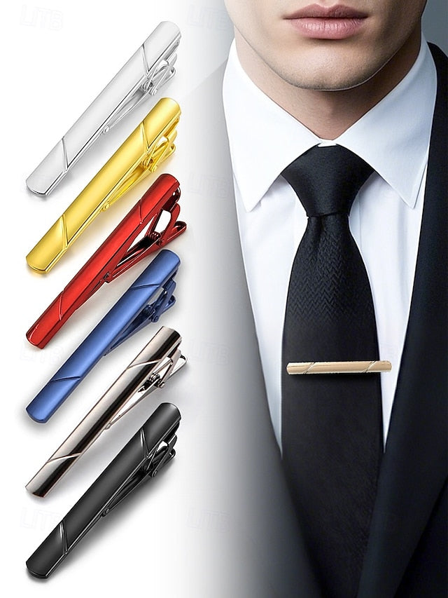 Classic Available Colors Metal Clip - 7 Men's Tie