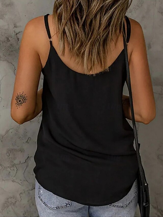 Women's Camisole Tank Top Solid Color Stylish Casual