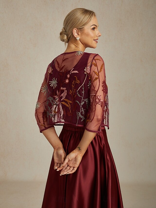 Women's Lace Tops Lace Embroidered Floral Elegant Stylish