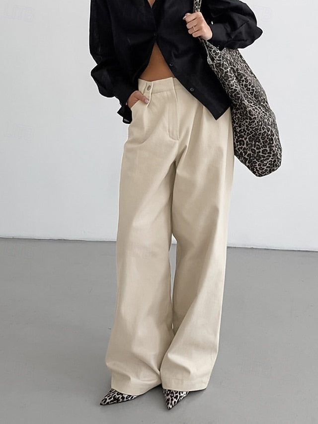 Women's Culottes Wide Leg Chinos Vacation Streetwear Basic