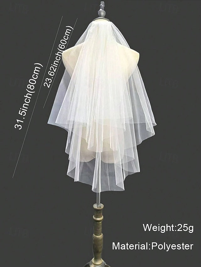 Veil Bridal Tulle Elegant Two-Layer – Soft with Classic