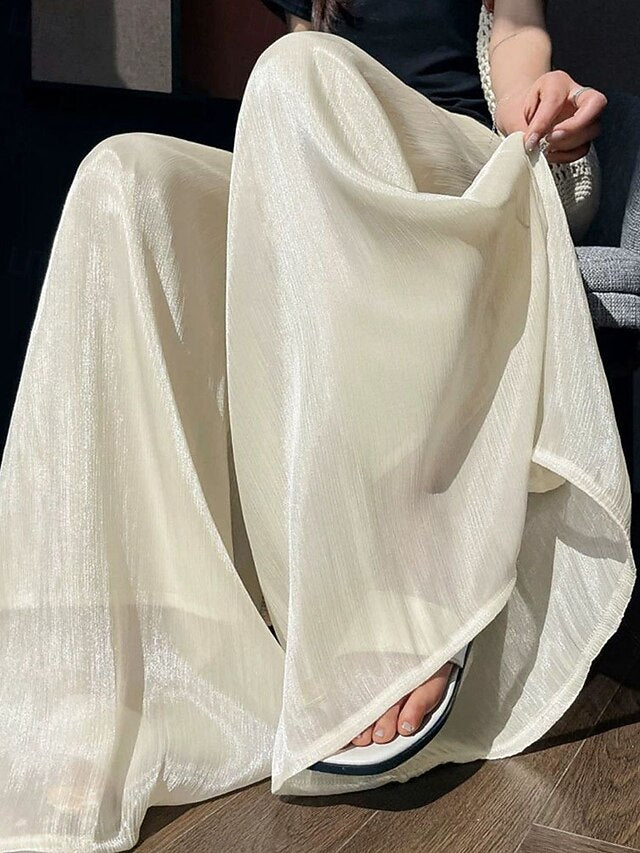 Women's Wide Leg Chinos Vacation Streetwear Casual Full