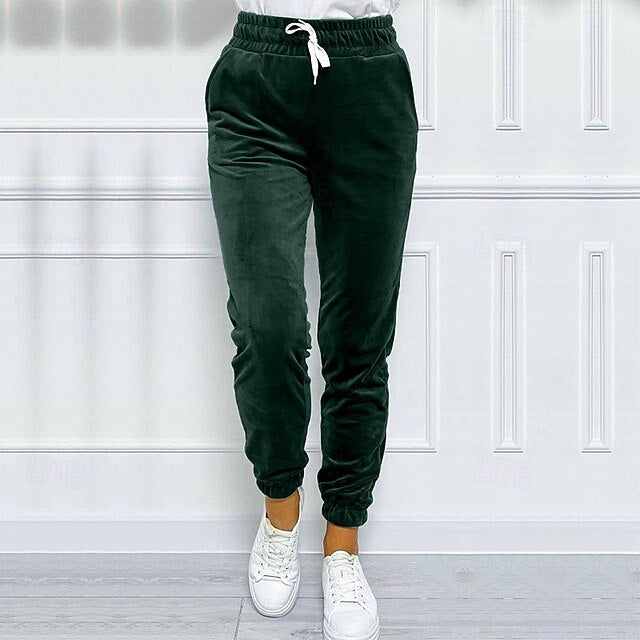 Women's Corduroy Pants Slacks Straight Streetwear Casual