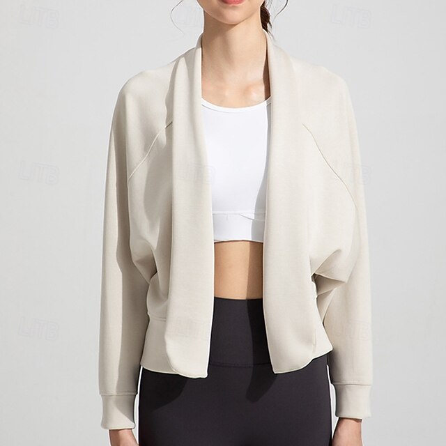 Women's Workout Cardigan Yoga Shawl Breathable Tencel Long