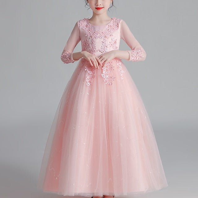 Floral Dress Long Sleeve Flower Girls' Kids Girl