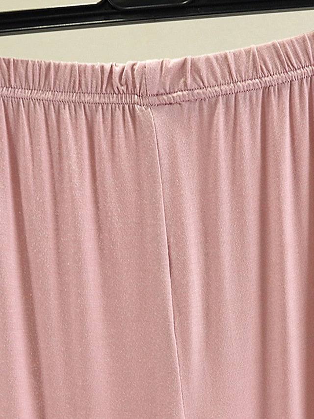 Women's Pajamas Pajama Top and Pant Sets 2 Pieces Pure