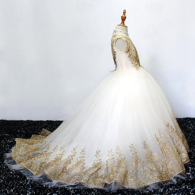 Girls' Flower Formal Dress Gown Girl Kid's Evening