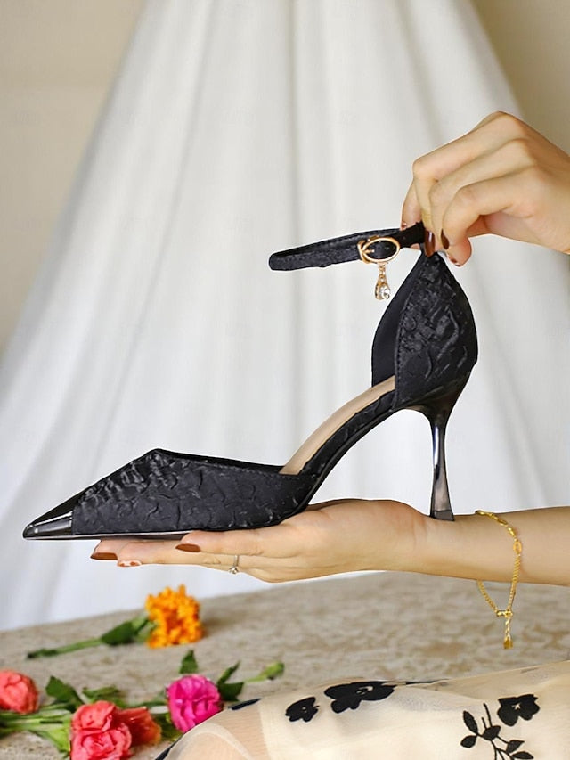 with Beige Women's Pointed Toe Gold Heels Satin and Accents