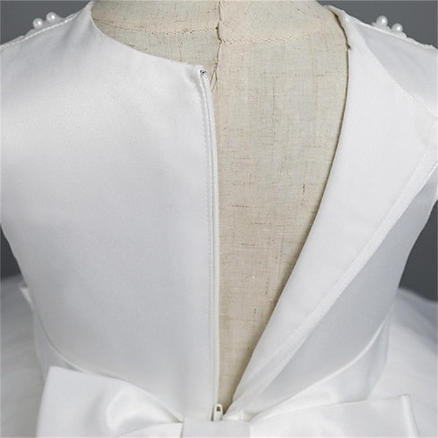 Dress Sleeveless Girls' Solid Color Party Toddler