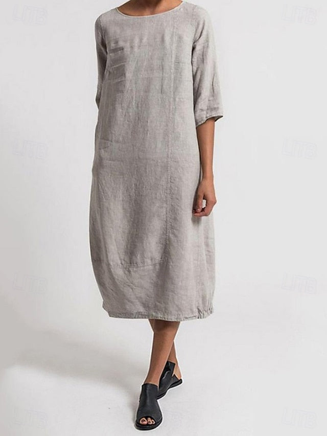 Women's Midi Dress Sundress Shift Dress Vacation Casual