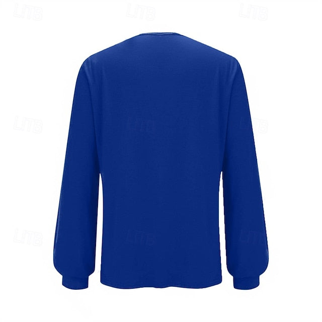 Women's T Shirt Tee Top Sequins Patchwork Solid Color