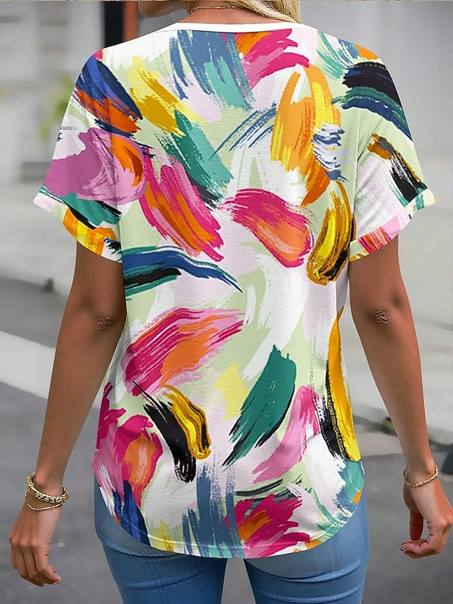 Women's T Shirt Print Floral Graphic Vintage Stylish Modern