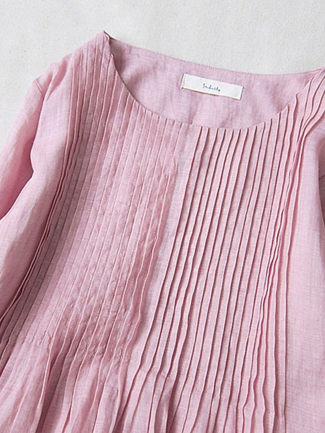 Women's White Pink Purple Summer Spring Midi Dress White