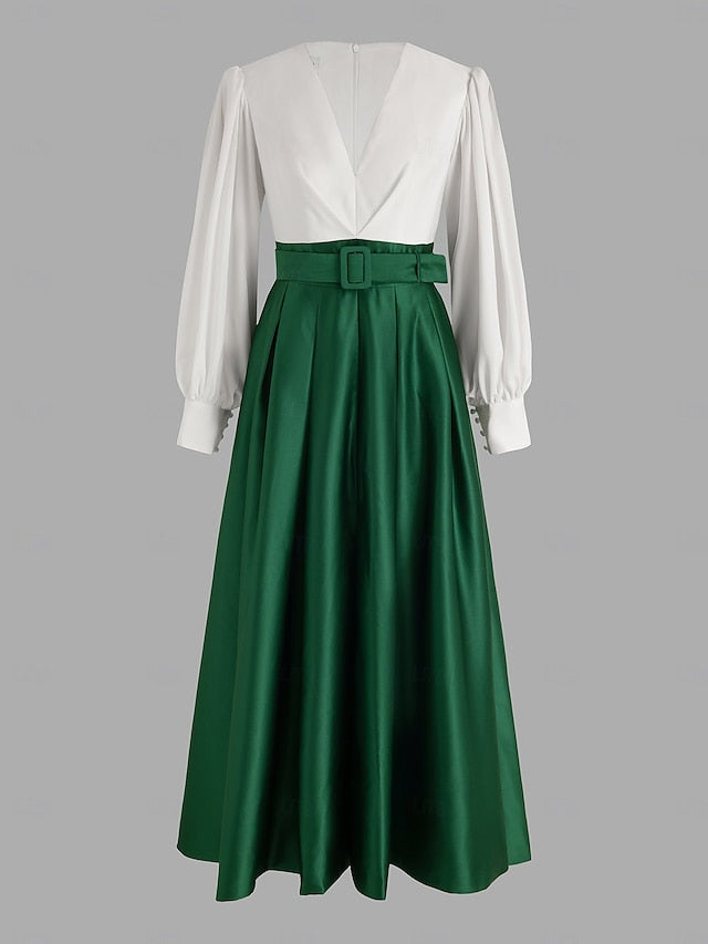 Evening Gown Formal High Guest Split A-Line Floor Dress Wedding