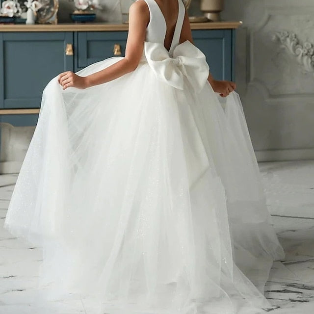 Kids Dress Girls' Colored Sleeveless Solid Performance