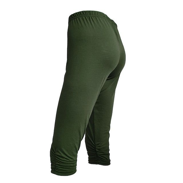 Women's Normal Capri Pants Leggings Fashion Calf-Length Mid