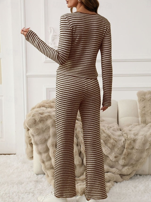 Women's Two Piece Sets Pants Sets Bolero Top Long Sleeve