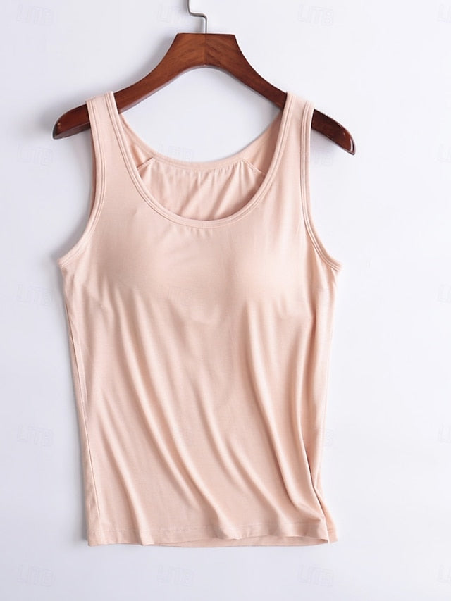 Women's Camisole Tank Top Solid Color Daily Basic Casual