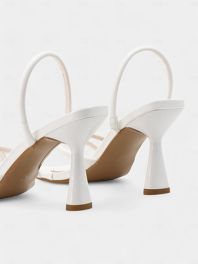 Strappy Toe – Design with Sandals Beige Heeled Square