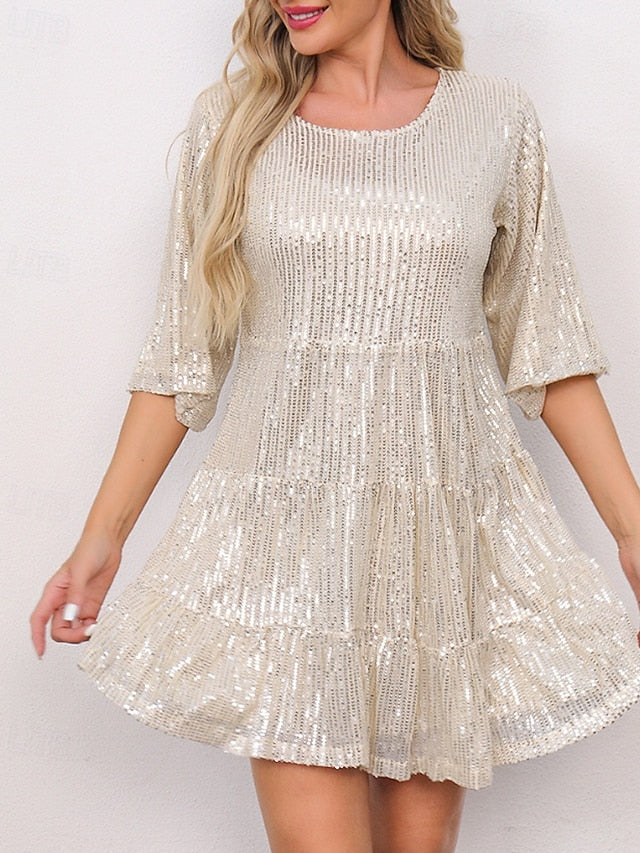 Women's Mini Dress Sequin Dress Party Dress Elegant Dress