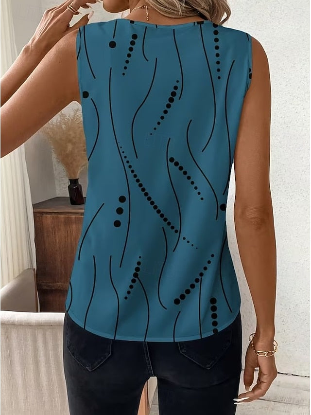 Women's Tank Top Graphic Geometric Abstract Elegant Vintage