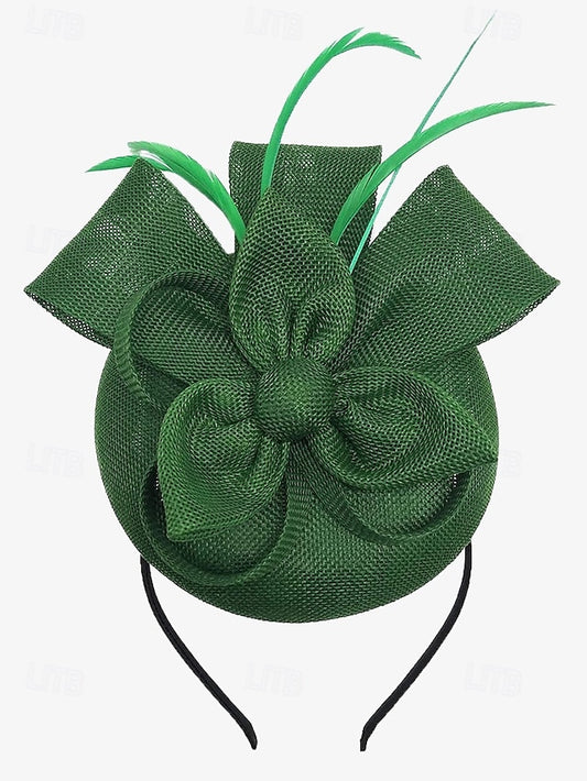 Accents and Women's with Hat Bow Fascinator Green Feather