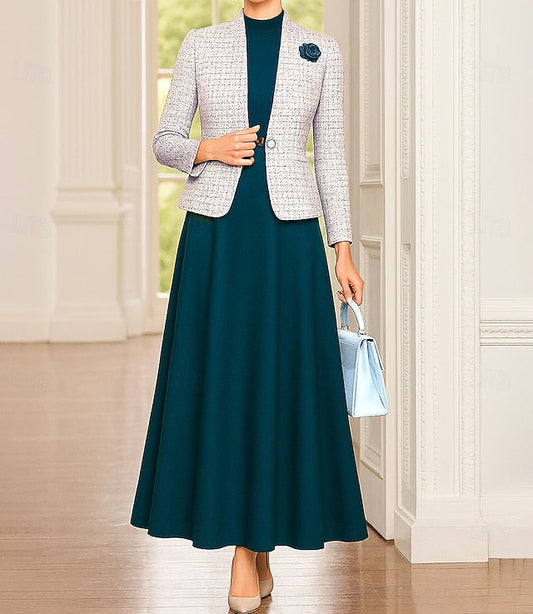 Sets Bride the of Elegant Dress Formal Mother Two Piece