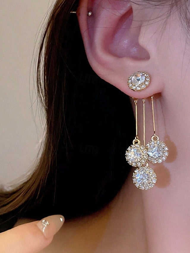 – Elegant for Women Dangle Earrings Sparkling Crystal