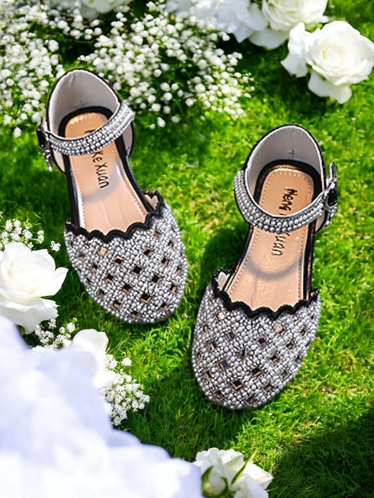 �?Shoes Jane Sparkly Mary Scalloped Girls' Rhinestone