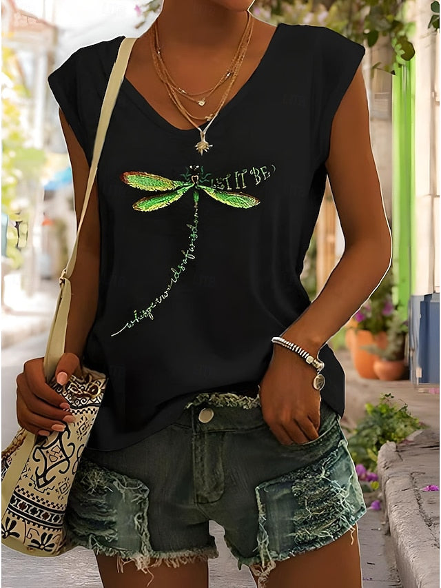 Women's T Shirt Print Graphic Animal Stylish Casual