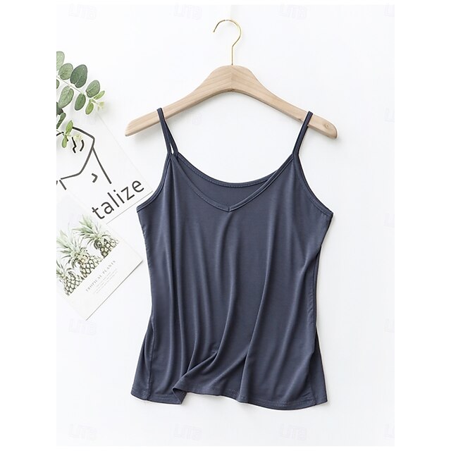 Women's Camisole Tank Top Backless Solid Color Daily Basic