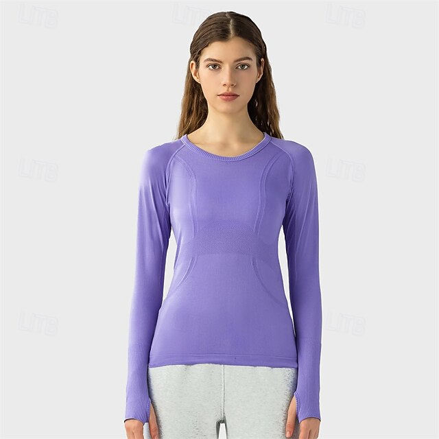 Women's Sports shirts pilates top Sports Top Crew Neckline
