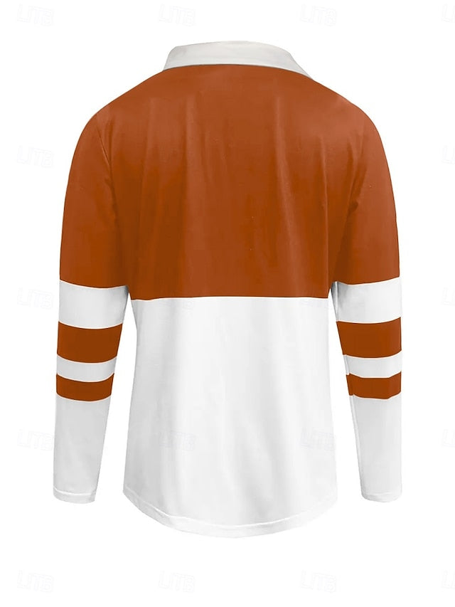 Women's Blouse Zipper Striped Stylish Casual Long Sleeve