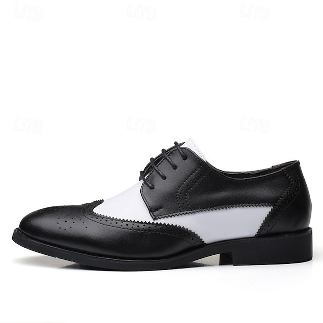 Shoes Brogue White with Men's Oxford and Black