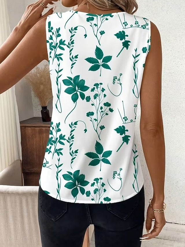 Women's Tank Top Floral Graphic Plants Elegant Vintage