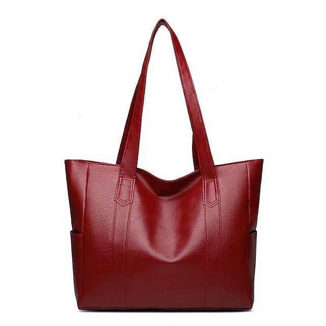 Tasche Schwarz – Große Kunstleder Damen Tote Stilvoll