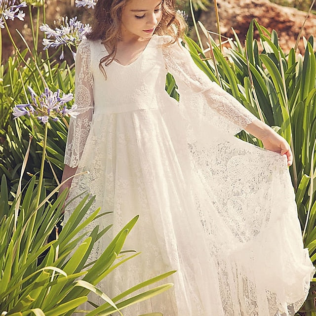Flower Lace Girls' Dress Girl Kid's Formal