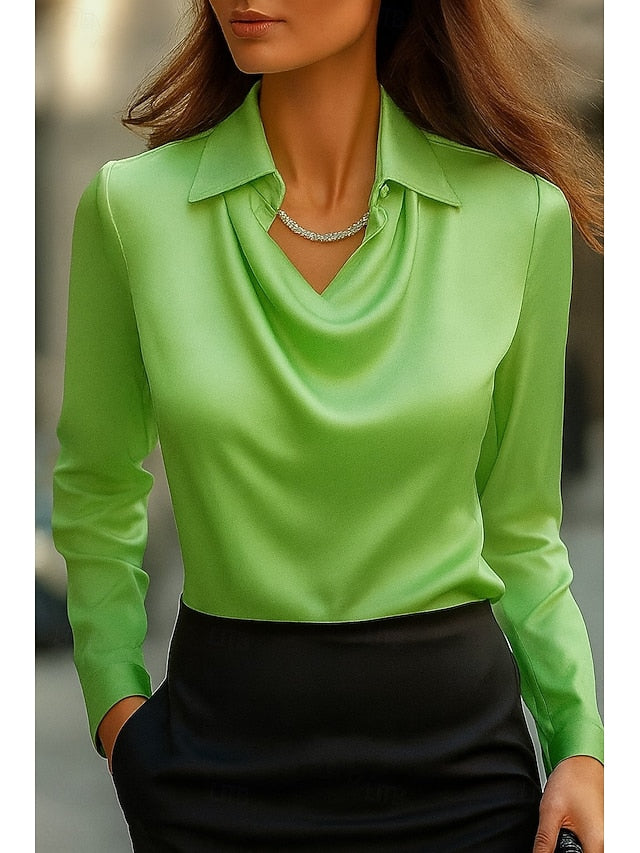 Women's Shirt Ruched Draped Ombre Graphic Geometric Elegant
