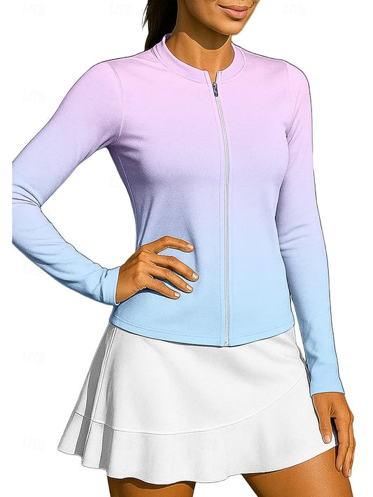 Women's Gradient Sport Shirt Tennis Shirt Tennis Top Long
