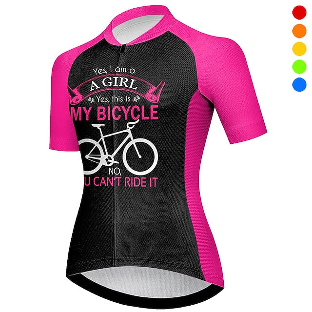Women's Cycling Jersey Graphic Letter & Number Funny