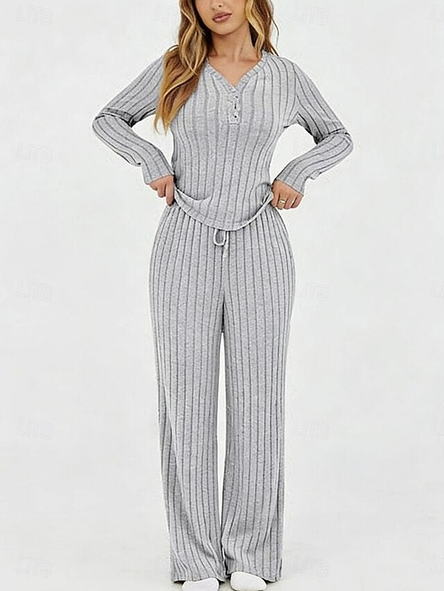 Women's Two Piece Sets Pants Sets Bolero Top Long Sleeve V