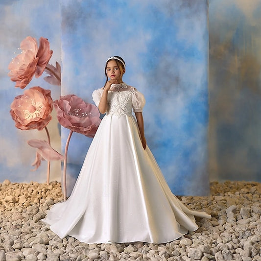 Dress Communion Girl Girls' First Party Flower